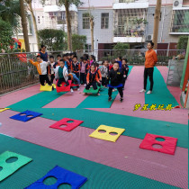 Kindergarten Rainbow double hole foam pad sensory system intelligent training equipment kindergarten multiplayer sports fun games