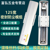 125 wide fully sealed precision ball screw slide High speed timing belt module Multi-axis gantry automation customization