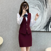Air attendant uniform professional suit suit suit suit suit three pieces of new fashion temperament beauty teacher sales office clothes