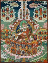 The kinship of the Ningma Buddha portrait Tantric Ninmaba conversion to the thangka small hanging picture photo paper double-sided plastic seal