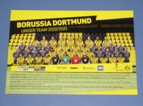 Bundesliga Borussia Dortmund-official family photo card-22-23 season-full team printed signature on the back