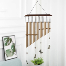 Japanese solid wood metal wind chime pendant Creative male and female students childrens gift Bedroom room balcony decoration pendant