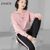 Free Breathing Fashion Butterfly 2021 Spring and Autumn New Fashion Hooded Casual Comfort Sweatshirt Set Women