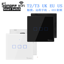 Sonoff T2 T3 Smart Wifi Remote Control Switch Type 86 RF433 RF Wall Touch Panel
