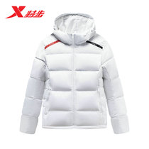 Special step down jacket womens winter new casual hooded zipper down jacket trend solid color casual sports down jacket