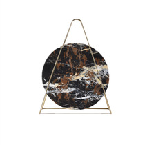 Modern simple wrought iron marble ornaments model room living room hotel club Villa light luxury metal soft decoration