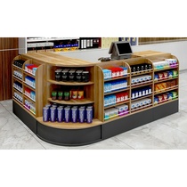 Convenience store cash register corner small bar mother and baby shop shop cash register counter wooden supermarket cash register