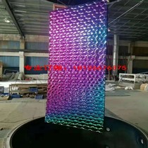 KTV hotel ceiling stainless steel wave board size water ripple board Honeycomb panel Living room background wall mirror panel