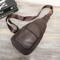Jagoma genuine leather chest bag Male head layer Bull Leather Multilayer Chest Bag Casual Male inclined backpack Chest Bag Bull Leather
