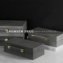 Modern light luxury soft decoration desktop storage box ornaments model room sales office bedroom dressing table jewelry box