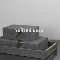 Modern simple light luxury metal soft jewelry box jewelry box model room storage box creative home desktop ornaments