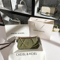 CAEISLKCIEL women bag niche pleated mini wallet bag women chain shoulder shoulder bag underarm baguette bag