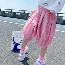 Girls shorts summer 2021 new style little girl sports pants female baby leggings thin section western style childrens pants