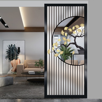 Modern simple mobile glass screen partition Living room decoration entrance bathroom occlusion new Chinese folding screen