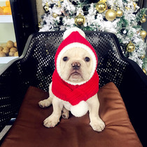 Pet Christmas hat Dabo Bago warm hat Teddy golden retriever hat cute