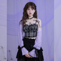 (Three-piece set)Thin shawl sunscreen blouse Hot girl camisole a word skirt summer suit women