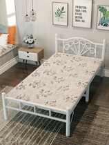 Household children single and double 1 2 m folding bed small apartment adult 1 5 iron assembly bold lunch break simple bed