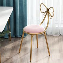 Modern minimalist princess bedroom Nordic light luxury makeup chair dresser stool nail backrest ins Net red chair