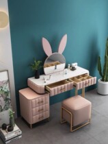 Simple Net red dressing table bedroom Nordic modern small ins Wind luxury girl storage cabinet one stool