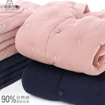 Piggy rattled down liner Child girl Child boy Child light down jacket suit warm pants Winter bottom woman
