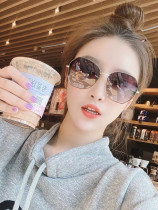 Sunglasses female summer 2021 New Tide big face round face Net red anti ultraviolet polarized light sunglasses street shot