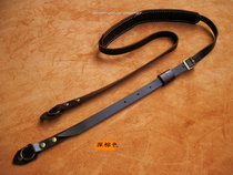 First layer cowhide retro SLR adjustable camera with leather camera strap dark brown LOGO custom