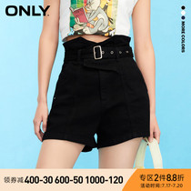 ONLY2021 summer new high waist thin section A word thin denim shorts women