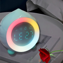 Students use smart alarm clock Bluetooth music timing night light wake up artifact gift multi-group alarm clock automatic time