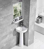 Small small triangular li zhu pen medium triangular li zhu pen ceramic integrated balcony floor-to-ceiling wash basin