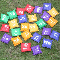 Kindergarten children throwing sandbags game geometric numbers letter throwing sandbags outdoor toys sensory integration training