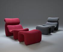 Nordic creative designer abstract line folding lounge chair modern living room bedroom lazy sofa comfortable recliner