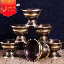 Indian red copper water supply cup for Buddhas cup Buddha supplies Flowers Pure Copper for cup Eight Auspicious Water Supply Bowl 9 Number 1