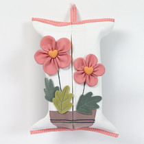 Pastoral fabric pumping paper bag cartoon creative living room tissue box cotton linen restaurant paper pumping set cute car tissue bag