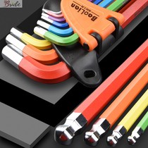 Six-angle wrench universal set Six-square screwdriver 6-angle tool color hexagon extended six-spoon multi-function