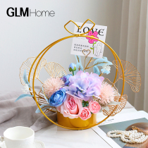 Fake Flowers Emulation Flower Upscale 2022 New Living Room Table Decorations Hem Flowers Bouquet Spring Home Furnishing