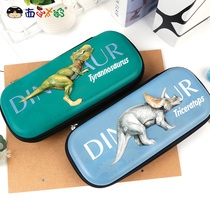 Childrens pencil bag Boys simple large capacity pen box 1-3 grade luminous dinosaur pencil bag Primary school stationery box 5