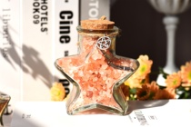 Himalayas salt bottle glass bottle ornaments can drip essential oil aromatherapy pendulum Crystal