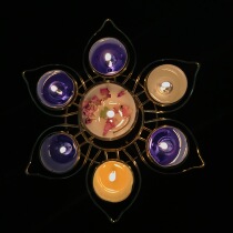 European soft candlelight dinner copper candlestick tea wax wedding ornaments home aromatherapy candles