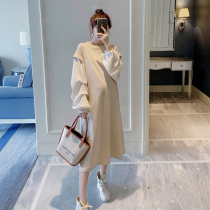 Pregnant women dress loose spicy tide mother autumn dress 2021 New early mid-length cover pregnant belly