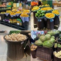 Supermarket fruit display basket display basket square fruit tray fresh dry fruit and vegetable pile basket shelf display rack