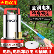 DC submersible pump 12V pump 24V48V60V Volt household battery car small electric car agricultural pump