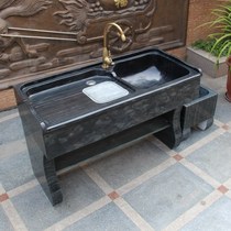 Marble laundry pool Balcony Household stone Granite with washboard whole stone Outdoor integrated sink Laundry basin