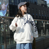 Great Tong Wei clothing spring clothing 2022 new Han version children printed 10 loose with hat blouses 12 girl spring and autumn clothes 15