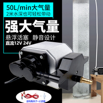 Risheng DC-3050 oxygen pump connected to the battery 12V DC oxygen machine oxygen pump car fish tank fish oxygen pump