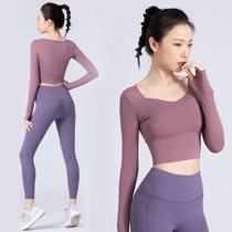 Fitness clothes women Summer thin tight speed clothes yoga sports fitness top professional running set women spring and autumn