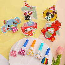 Birthday Party Props Blow Dragon Cartoon Animal Mouth Whistle Whistle Boy Girl Qingsheng Horn Children Creative Decoration