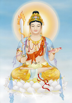 Fate Manjushri Bodhisattva Buddha portrait painting Buddhism Great Zhiman Shushri Lipu Xian Bodhisattva portrait H2 photo paper plastic seal