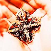 Ogrima 925 Sterling Silver Karma Pestle Cross Pestle Wheel Karma Wheel Bowpa Devil Special