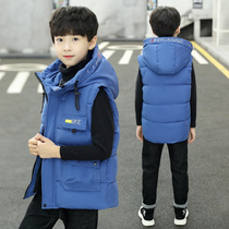 Childrens clothes boy waistcoat 2022 new autumn and winter clothing cotton waistcoat CUHK boy-boy foreign air thickened jacket vest