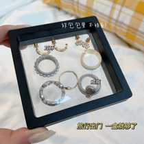 PE film jewelry storage box suspension anti-oxidation earrings portable ear stud artifact household small exquisite earring storage rack